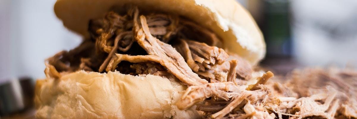 Succulent Pulled Pork with Apple Sauce in Soft White Bread Roll recipe