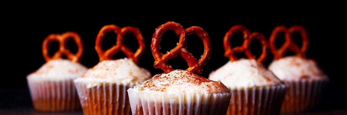 Salted Caramel Pretzel Cupcakes recipe