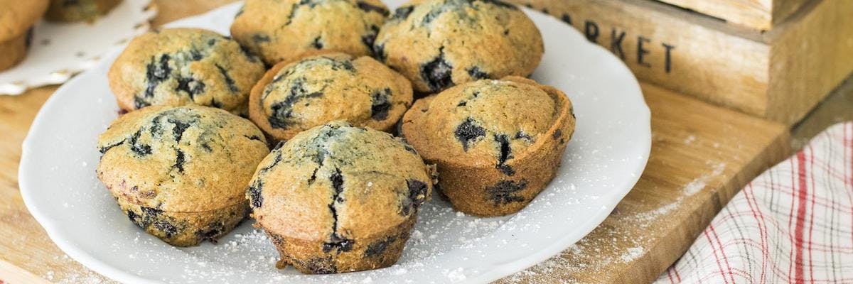 Healthy Blueberry Muffins recipe