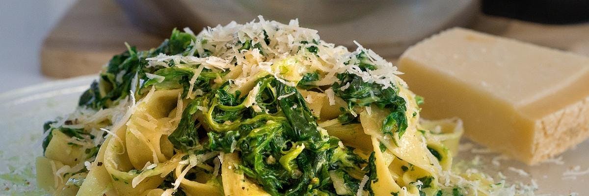 Spinach Tagliatelle with Parmesan recipe
