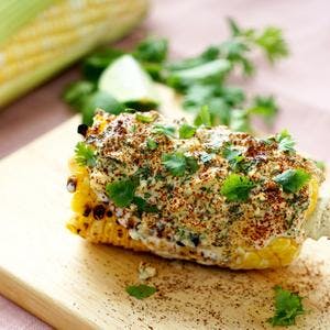Spicy Buttered Corn on the Cob with Coriander