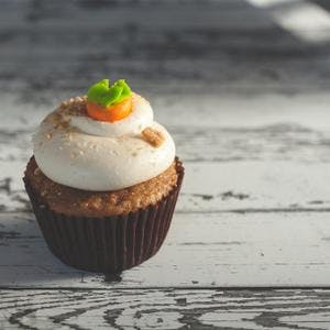 Carrot Cake Cupcakes with Whipped Meringue Frosting