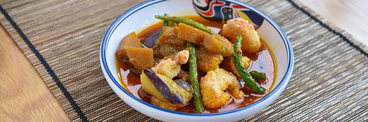 Spicy Aubergine & Shrimp Curry recipe