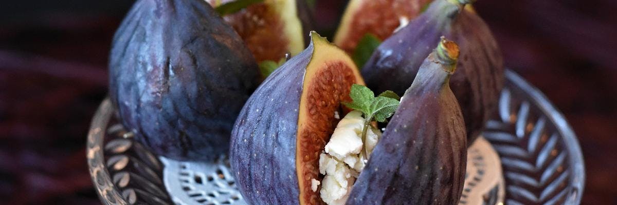 Roasted Figs Stuffed with Goat's Cheese & Drizzled with Honey recipe