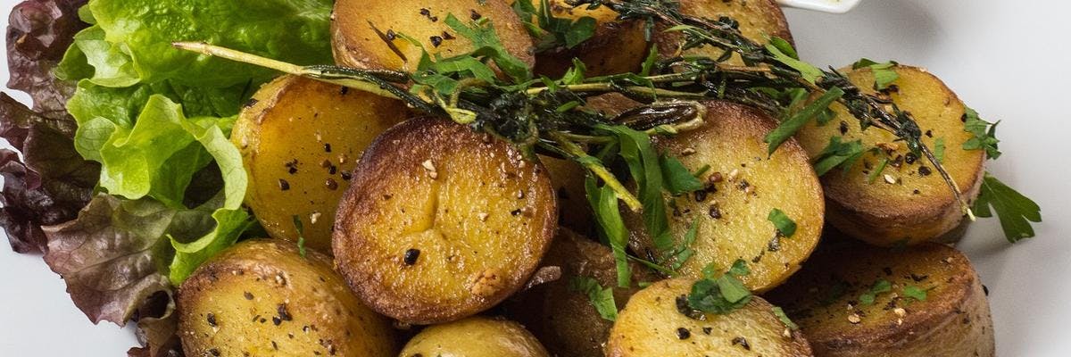 Crispy Potatoes with Homemade Sour Cream & Chive Dip recipe