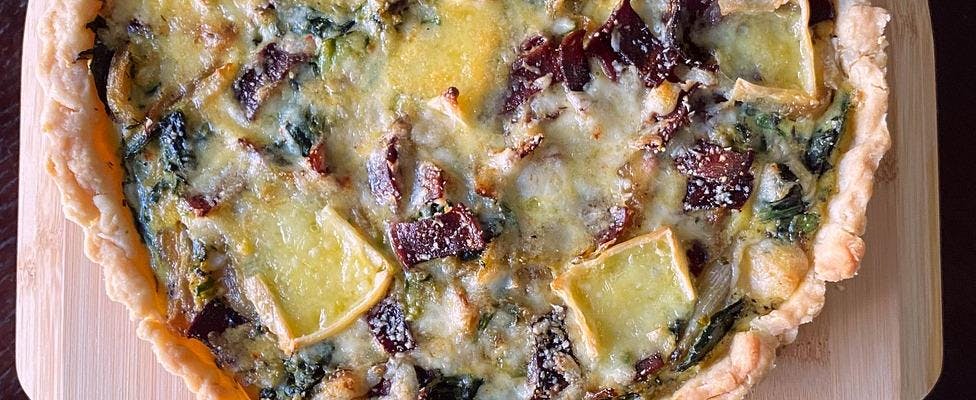 Goats Cheese and Spinach Quiche recipe