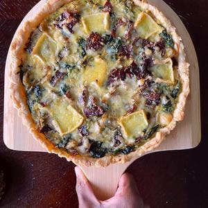 Goats Cheese and Spinach Quiche