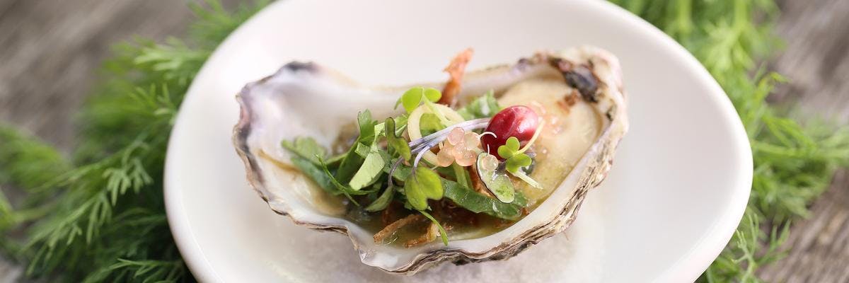 Elegant Oysters with Crispy Onion & Caviar recipe