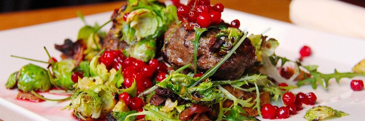 Moose Burger with Winter Salad recipe