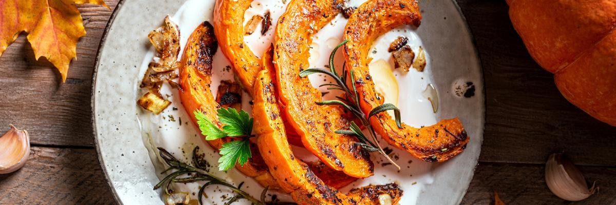 Roast Pumpkin with Garlic & Rosemary recipe