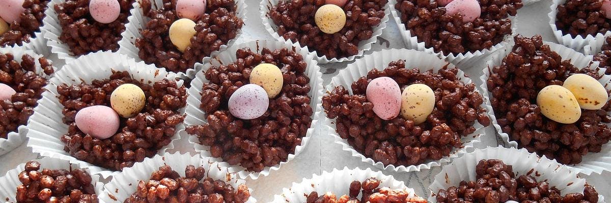 Chocolate Rice Krispies Cake Nests recipe