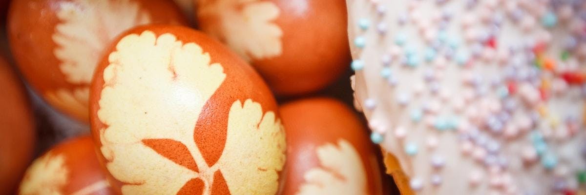 Herb-Stencilled Hard-Boiled Easter Eggs recipe