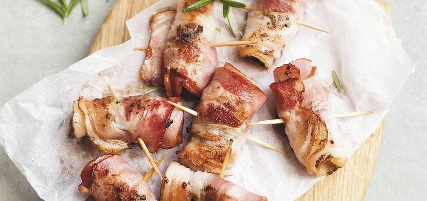 Bacon Wrapped Cheese Skewers recipe