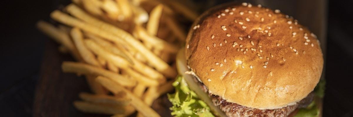 Humble Beef Burger with Homemade French Fries recipe