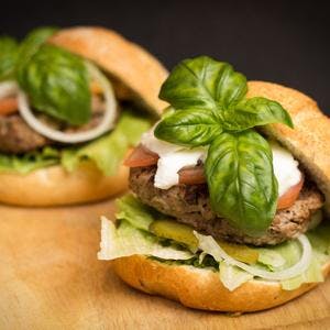 Veggie Burger in Ciabatta Rolls