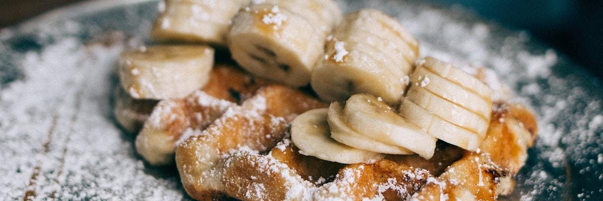 Banoffee Waffles with Warm Toffee Sauce recipe