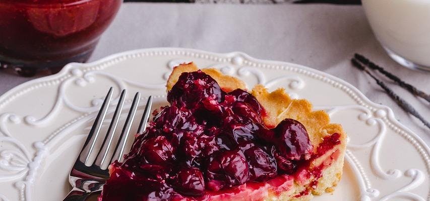 Cherry Tart Topped with Sticky Cherries recipe