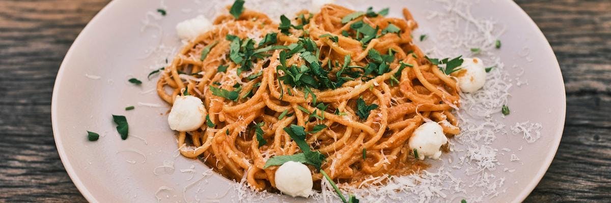 Creamy Tomato Spaghetti with Bocconcini recipe