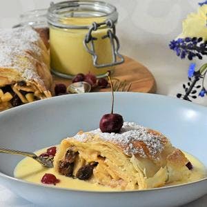 Cherry & Apple Puff Pastry Roulade