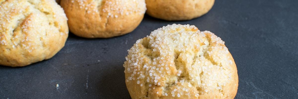 Classic Amaretti Biscuits Sprinkled with Sugar recipe