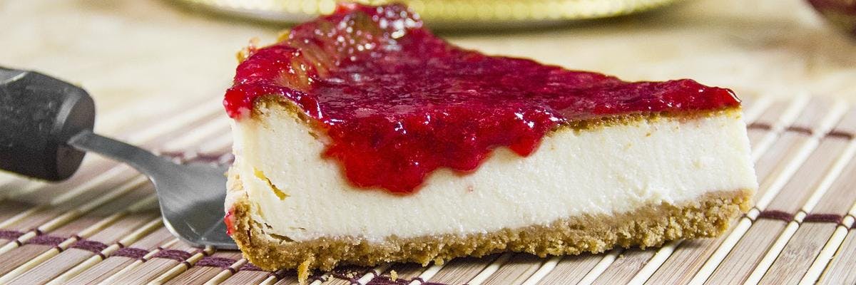 Vanilla Cheesecake with Raspberry Coulis recipe