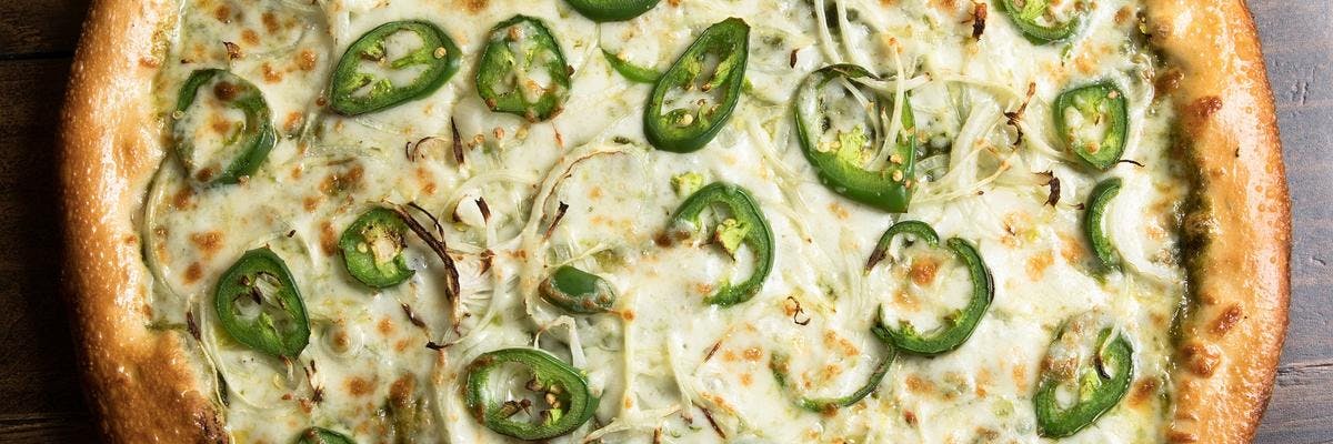 Spicy Garlic, Cheese & Jalapeño Pizza recipe