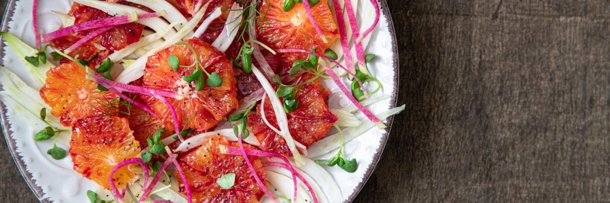 Colourful Citrus Salad with Fresh Fennel & Watermelon Radish recipe