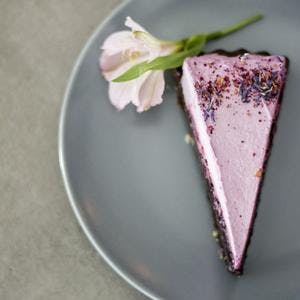 Dark Chocolate Cake with Lavender Frosting