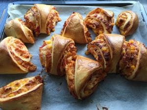 Ham & Sweetcorn Pastry Pizza Rolls