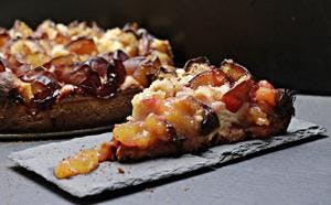 Crumble Cake with Sticky Plums