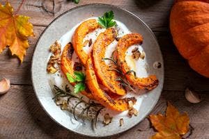 Roast Pumpkin with Garlic & Rosemary