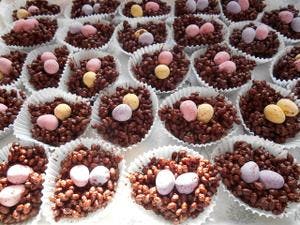 Chocolate Rice Krispies Cake Nests