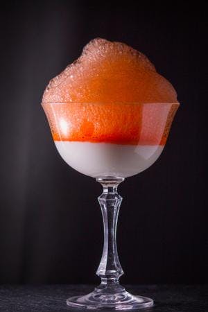 Disaronno Velvet Cocktail with Zesty Aperol Foam