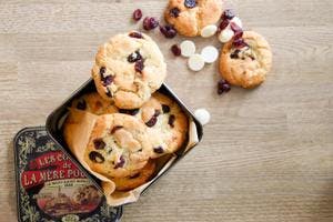 White Chocolate & Dried Cranberry Cookies